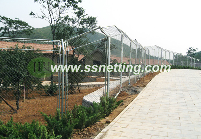 Steel wire deer fence