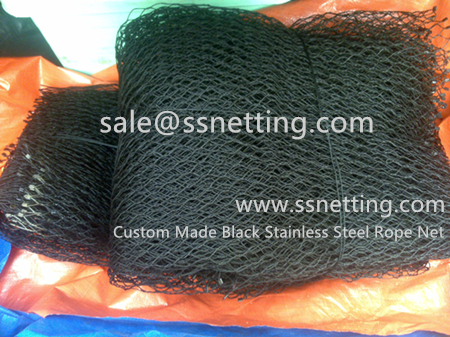 Manufacturers customized black stainless steel rope netting Manufacturers customized black stainless steel rope netting