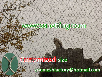 Hand woven stainless steel netting, animal cage mesh, wire rope mesh for zoo enclosure Hand woven stainless steel netting, animal cage mesh, wire rope mesh for zoo enclosure