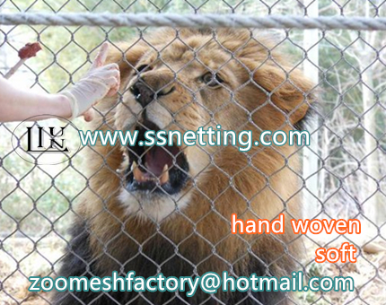 Lion cage enclosures for stainless steel wire mesh, hand woven mesh of china liulin supplier