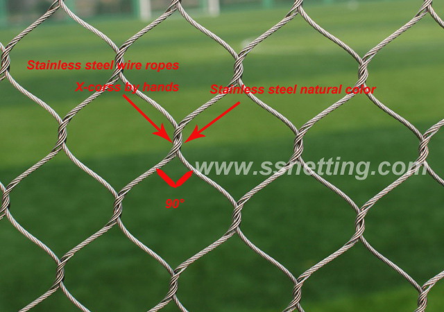 Stainless Steel Cable Mesh 3/64", 1.2" X 1.2", ( 1.2mm, 30mm X 30mm )