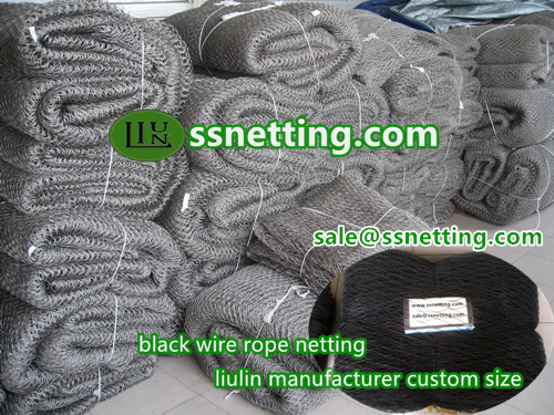 stainless steel black wire rope netting- liulin zoo mesh netting manufacturers stainless steel black wire rope netting- liulin zoo mesh netting manufacturers