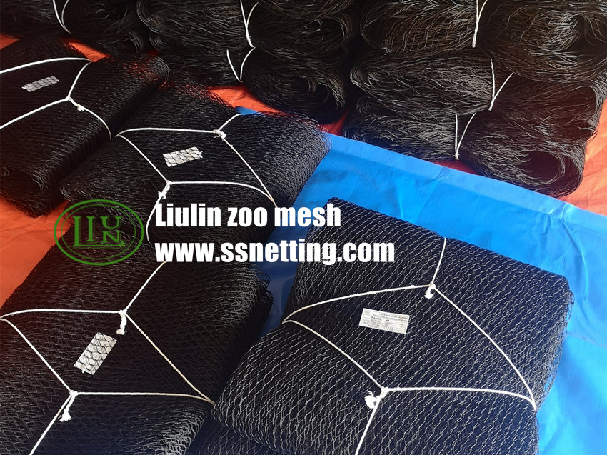 Black wire rope mesh product order finished