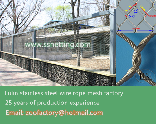 Animal cage fence mesh manufacturers, sales of stainless steel zoo protection netting, not rusty steel wire rope braid mesh