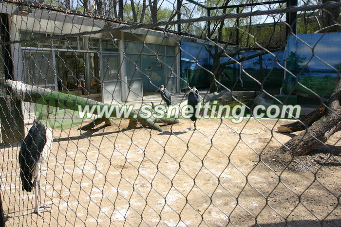 black crane netting in zoological park
