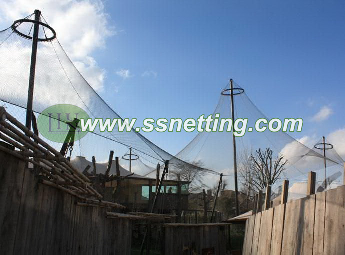 Advantages of China liulin wire rope zoo mesh used for bird park netting, aviary netting products