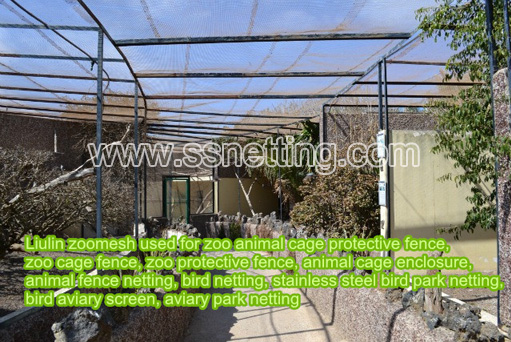 High quality 304/316 stainless steel wire rope mesh for zoo animal cage protective fence