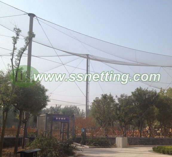 Sale Stainless steel bird park fencing, Wire rope netting mesh for bird garden, Bird aviary fencing