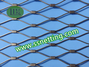 stainless steel wire cable woven mesh, Stainless steel animal cage net, animal fence mesh, animal protection mesh
