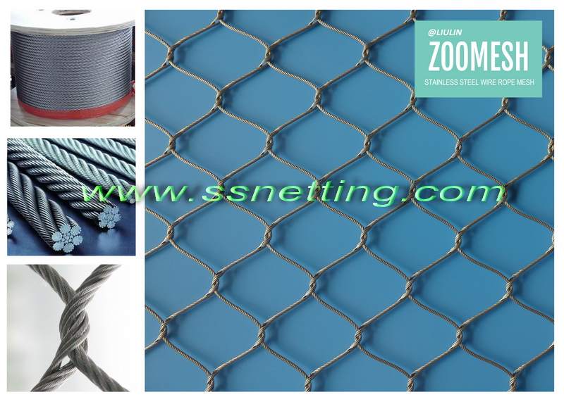 Good fence products of stainless steel zoo fence, zoo animal fence, outdoor birds park netting