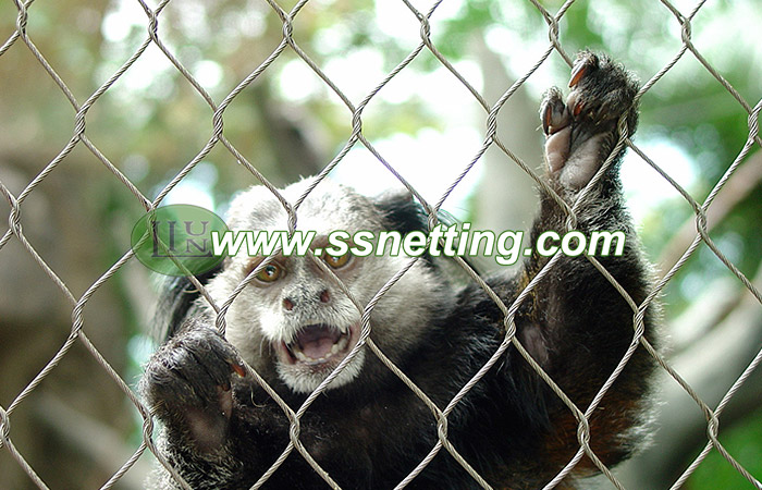 steel wire rope small animal cage fence, animal cage enclosure, zoo cage fence mesh