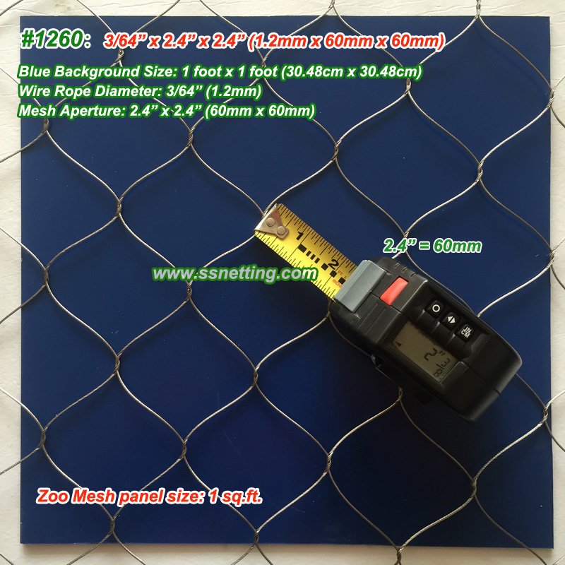 stainless steel wire rope mesh 1260