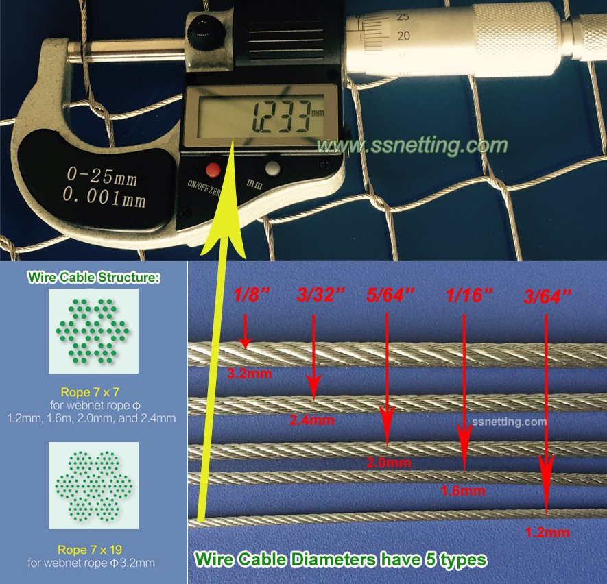 stainless steel wire rope mesh-1.2mm