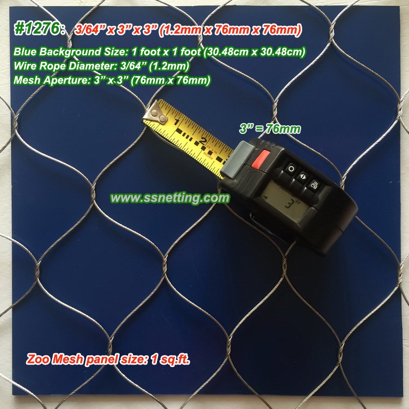 stainless steel wire rope mesh 1276