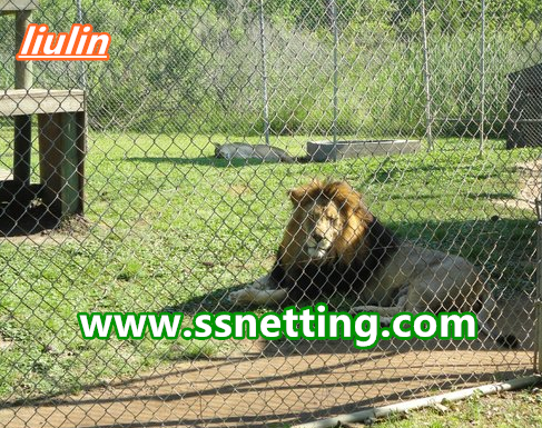 Lion fence netting, lion fence mesh, lion fence enclosure - stainless steel rope netting
