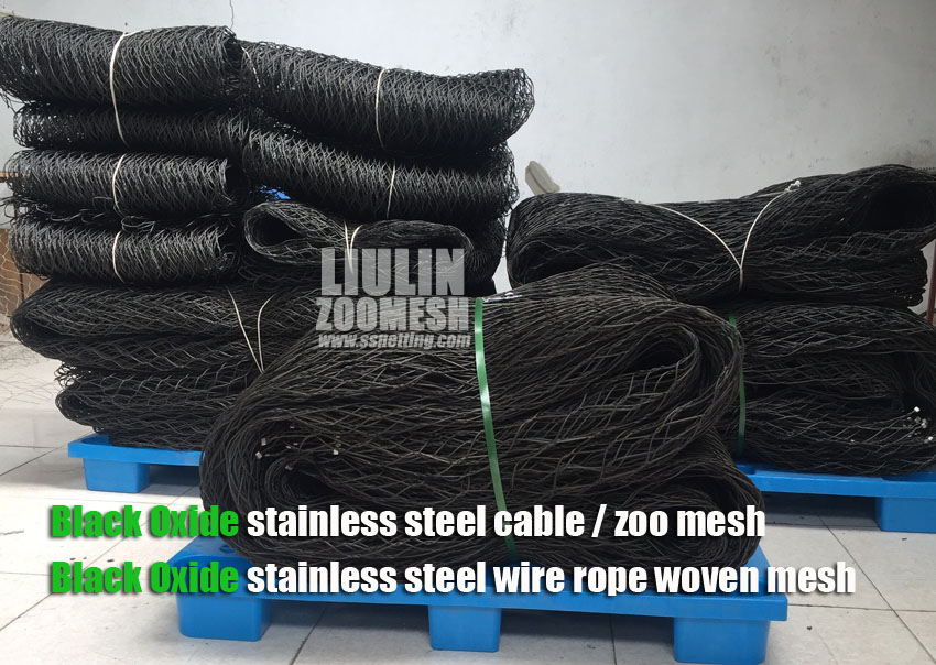 Black oxide stainless steel wire rope mesh suppliers