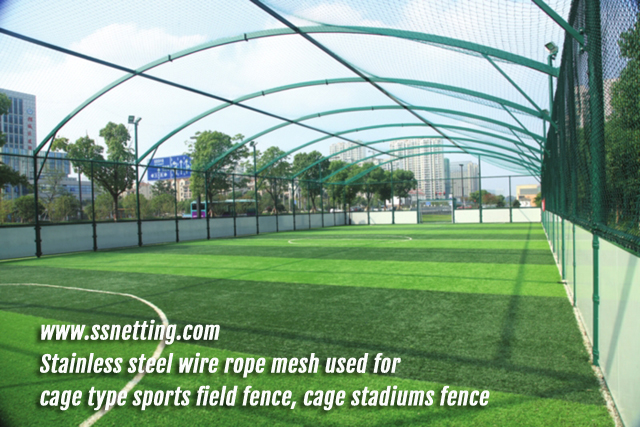 Cage type sports field fence, cage stadiums fence