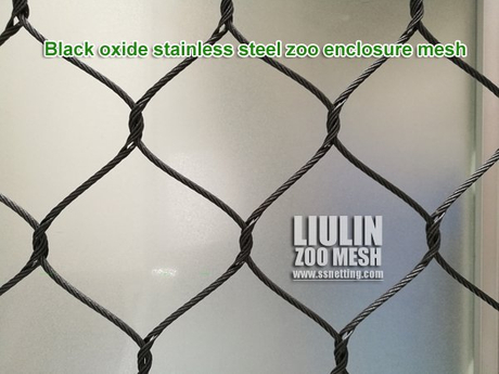 Black oxide stainless steel zoo enclosure mesh.jpg