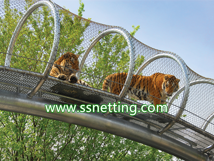 Tiger enclosure netting supplier, Custom tiger cage enclosure mesh size