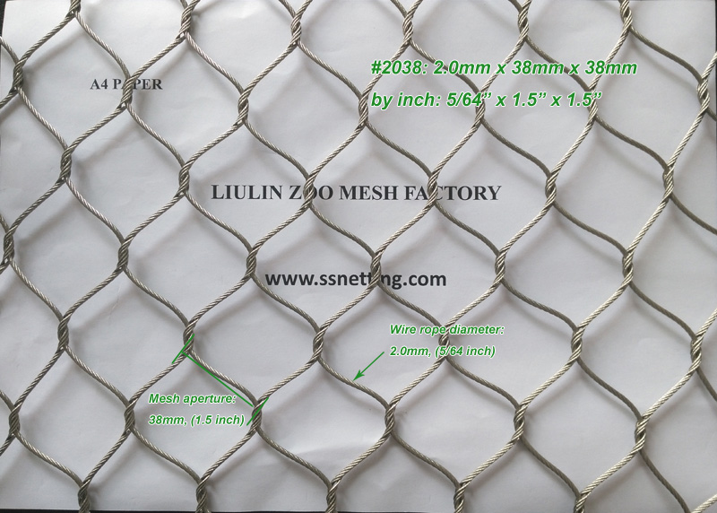 Stainless Steel Wire Mesh 5/64", 1.5" X 1.5", ( 2.0mm, 38mm X 38mm)