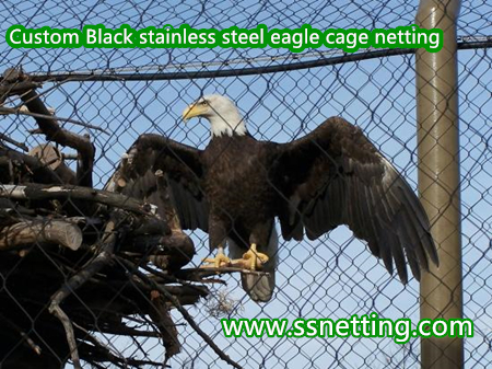 Wire rope large aviary park screen mesh for eagle enclosure fence