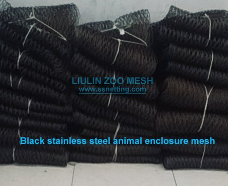 Black stainless steel animal enclosure mesh.jpg