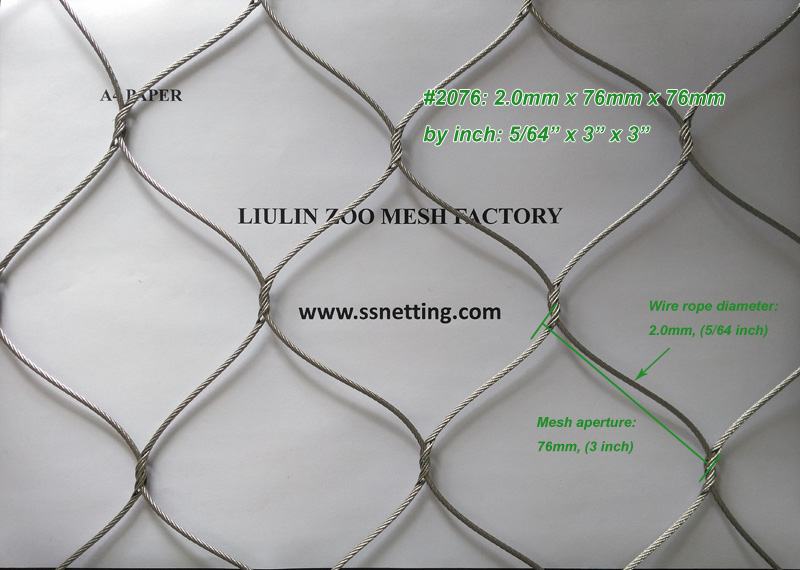 stainless steel wire rope mesh 2076-800