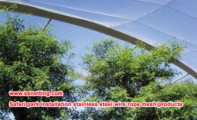 Safari park installation stainless steel wire rope mesh products