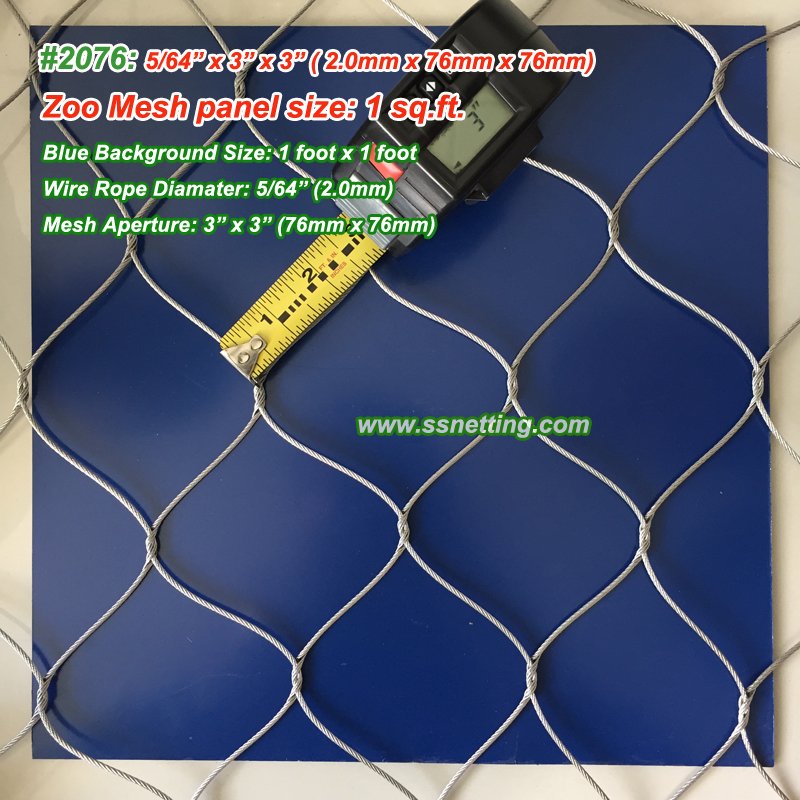 stainless steel wire rope mesh-2076+-800