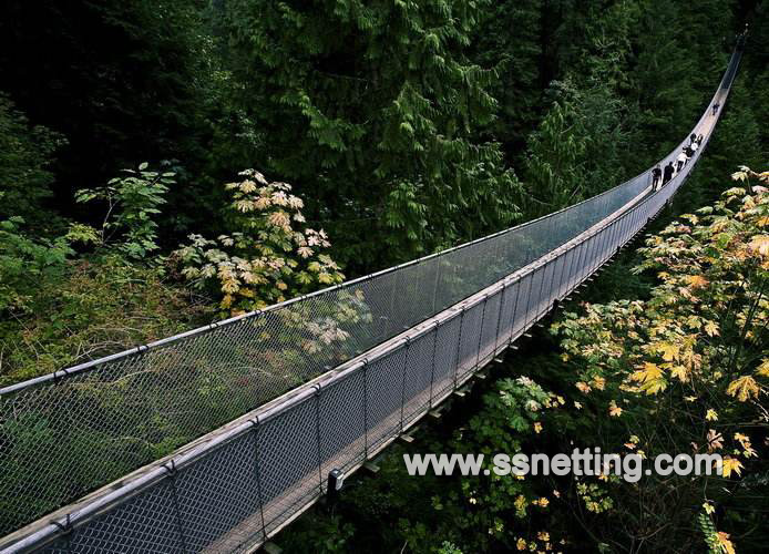 stainless steel cable mesh for bridge protective fence