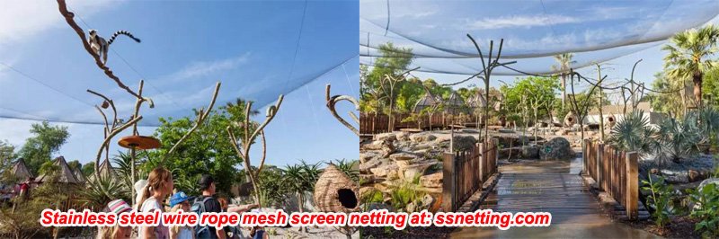 Stainless steel wire rope mesh material screen for zoo