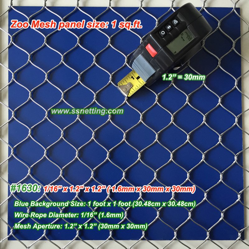 stainless steel wire rope mesh 1630