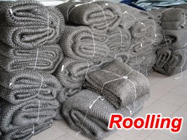 Hand woven stainless steel rope mesh