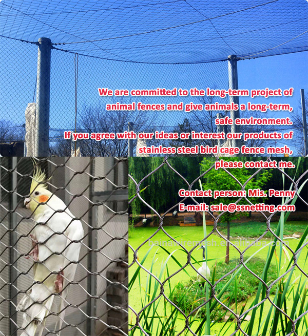 Cost of hand woven stainless steel bird cage fence mesh
