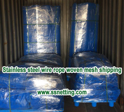 Stainless steel wire rope woven mesh shipping