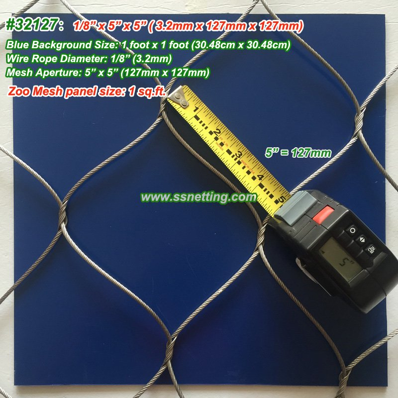 Stainless Wire Netting 1/8", 5" X 5", ( 3.2mm, 127mm X 127mm)