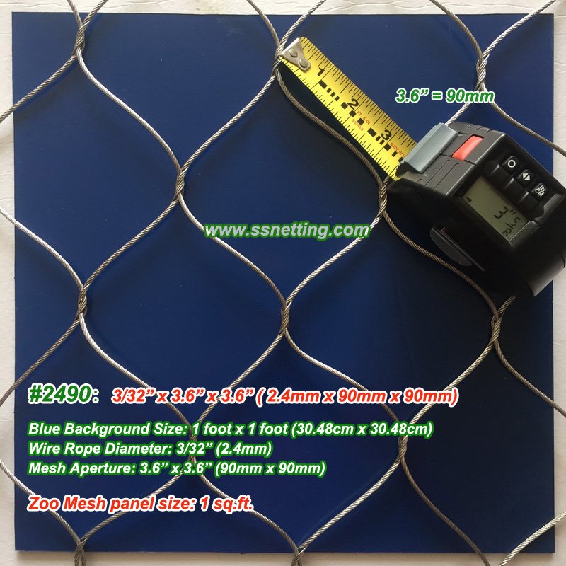 stainless steel wire rope mesh 2490