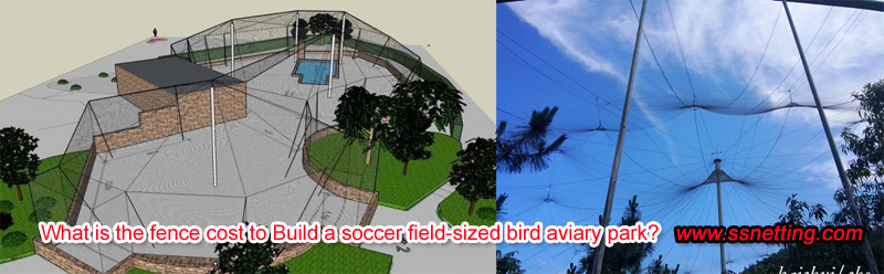 What is the fence cost to Build a soccer field-sized bird aviary park?