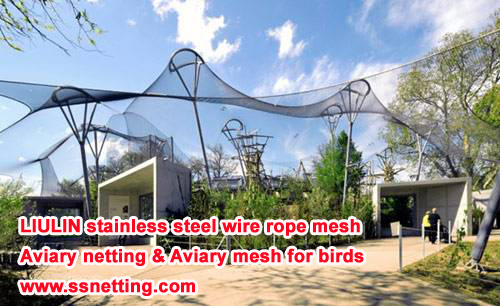 LIULIN stainless steel wire rope mesh is a good mesh for aviary netting & aviary mesh for birds.