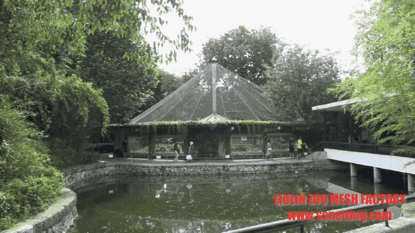 stainless steel wire rope mesh used for monkey enclosure mesh in zoological