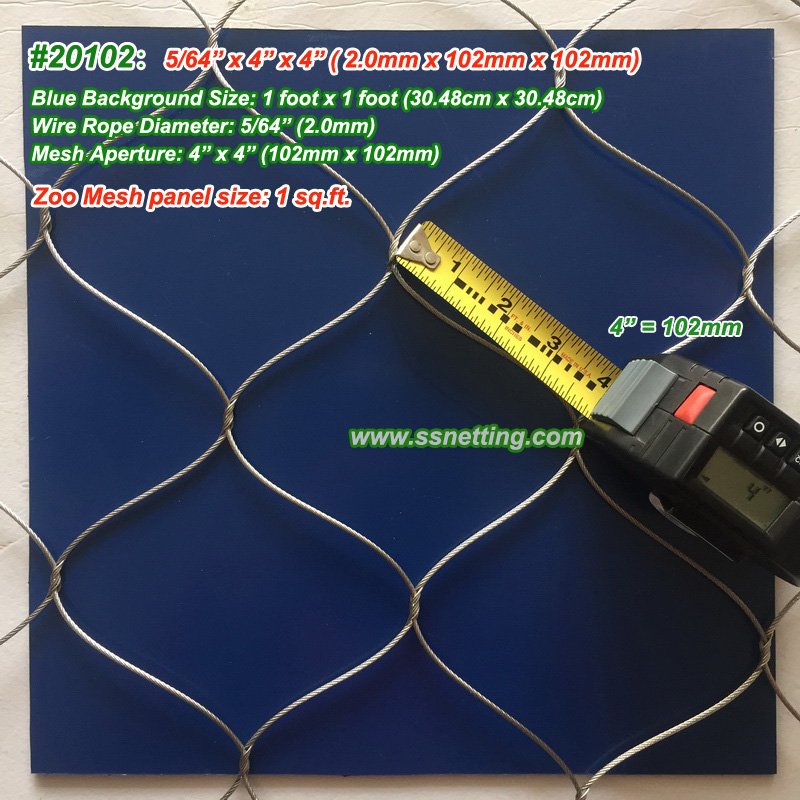 stainless steel wire rope mesh 20102