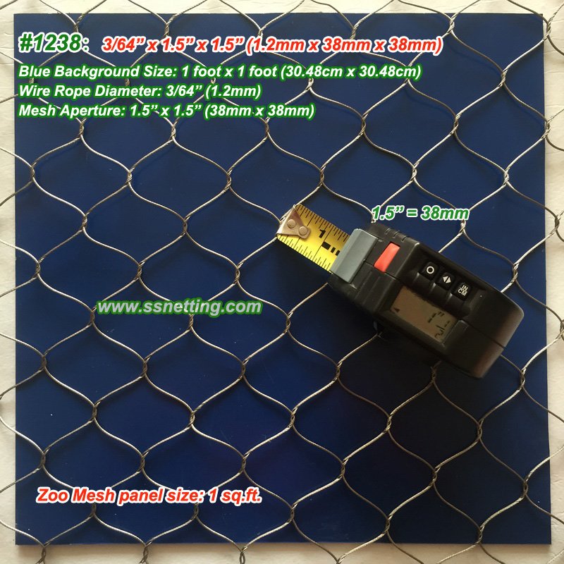 stainless steel wire rope mesh 1238