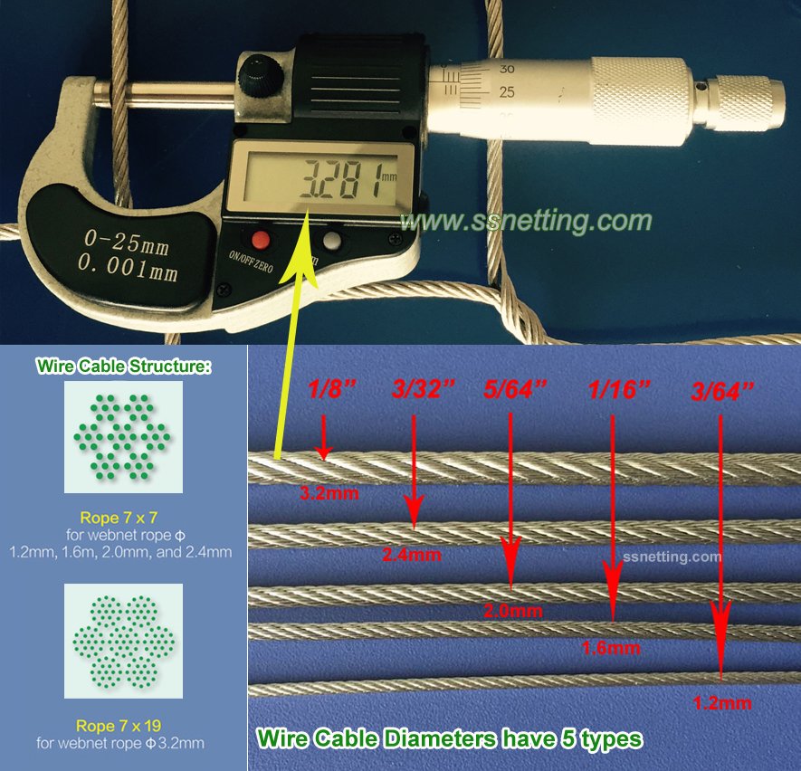 stainless steel wire rope mesh-3.2mm
