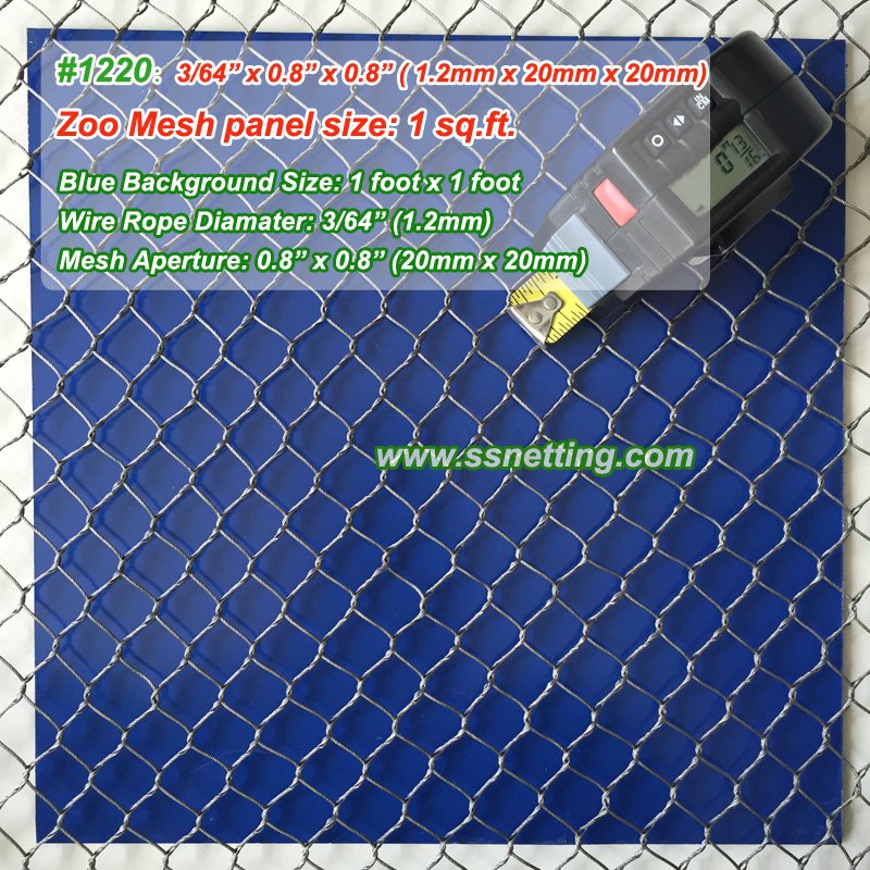 stainless steel wire rope mesh-1220-800