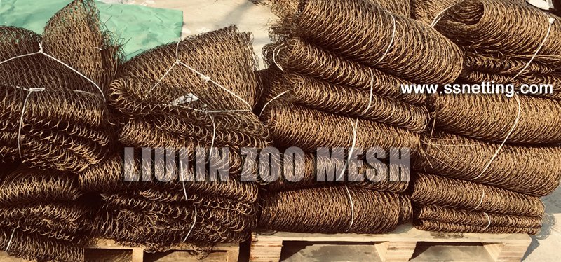 Bronze color stainless steel wire rope woven mesh