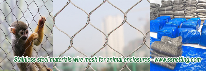 Stainless steel materials wire mesh for animal enclosures - www.ssnetting.com