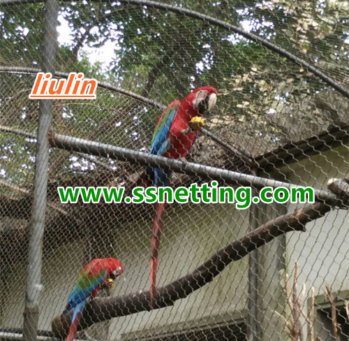 stainless steel parrot cage netting construction- zoo mesh