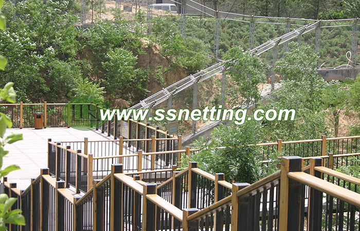 llama cage fence, wire rope mesh for dromedary fence mesh, flock exhibit fence