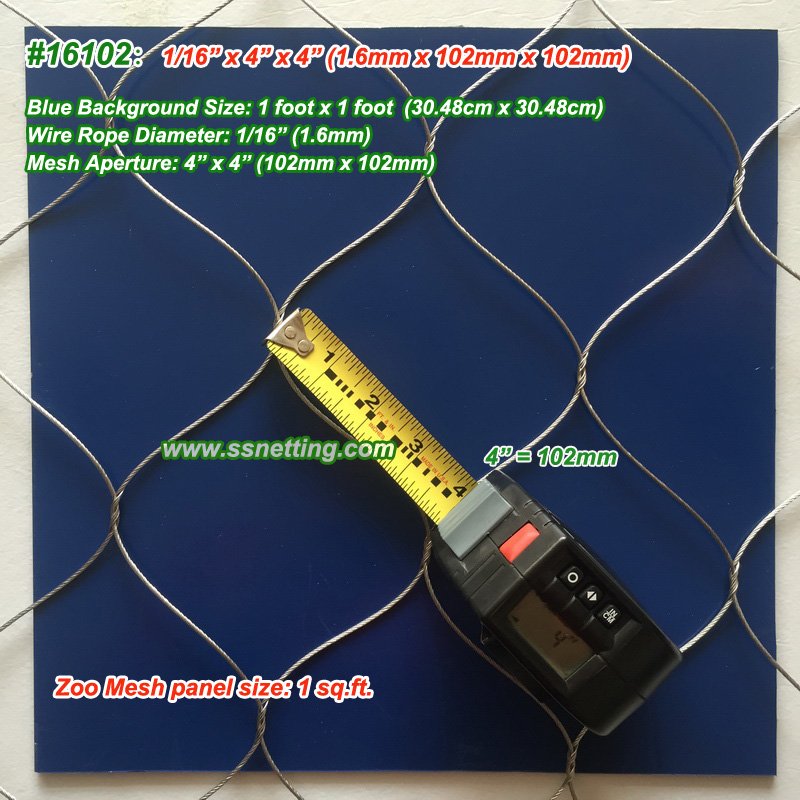 stainless steel wire rope mesh 16102
