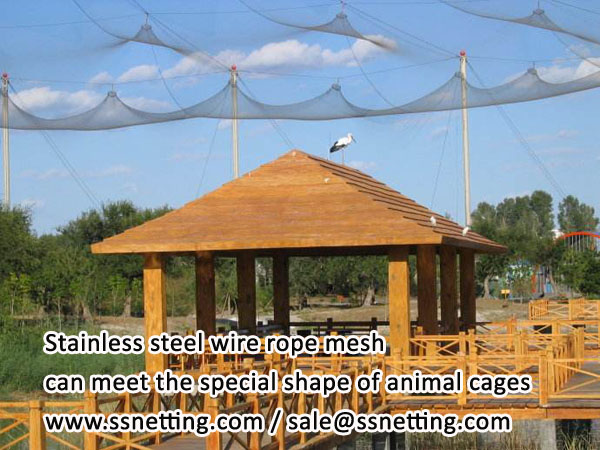 Stainless steel wire rope mesh can meet the special shape of animal cages